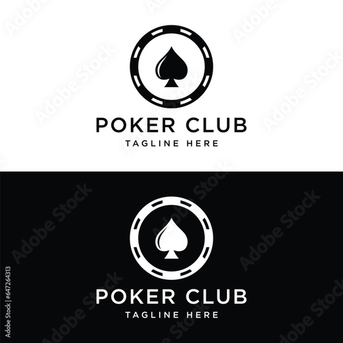 Premium ace poker card template logo element. Logo for gambling games, casinos, tournaments and clubs.