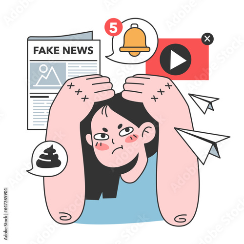 Fake news. Manipulation and control over people mind. Media influencing