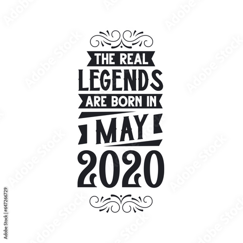 Born in May 2020 Retro Vintage Birthday, real legend are born in May 2020