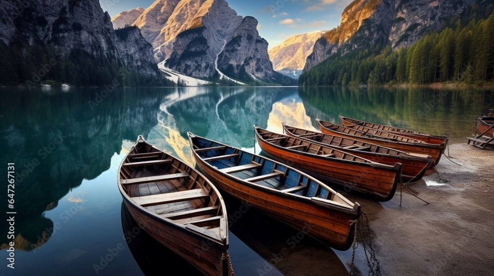 Boats on the beautiful Lake