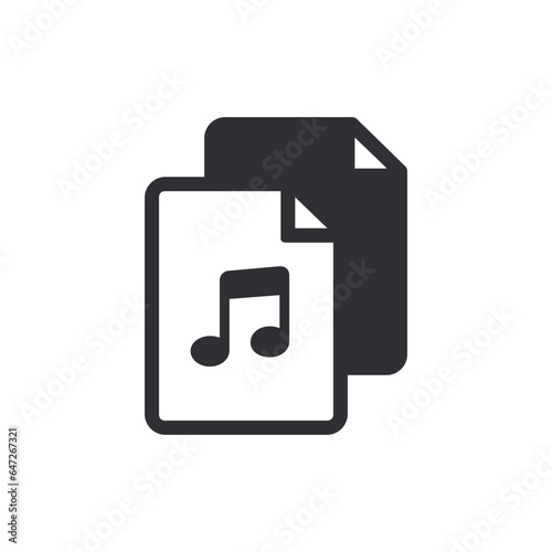 Audio file. Audio icon. Sound file. Music icon. Music file. Musical note. Audio sign. Voice icon. Audio system. Document icon. Office document. Download music file. Song sign. Noise. Tune sign. Record