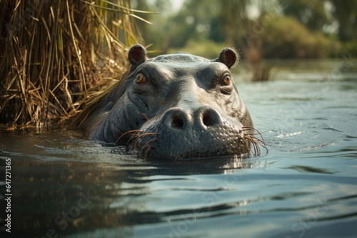 Hippopotamus in the wild