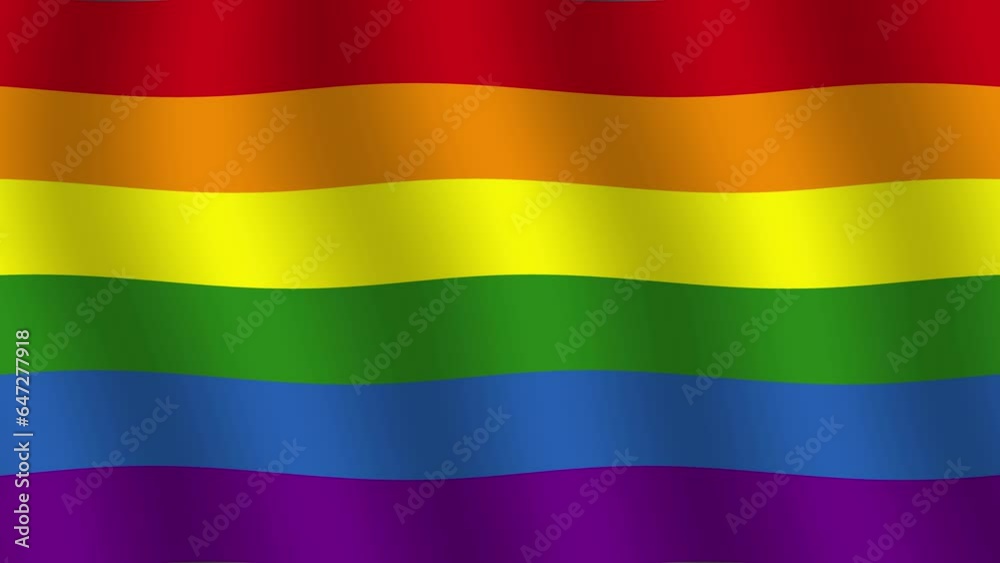Rainbow Pride One Love Waving Flag Animation