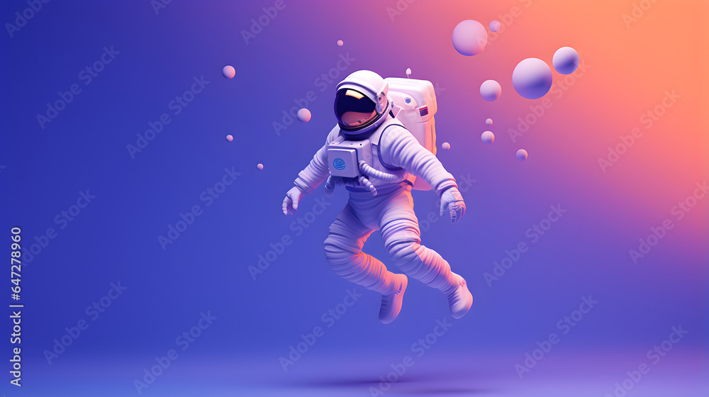 Cute spaceman or astronaut, minimalistic design Cute spaceman or astronaut, minimalistic design