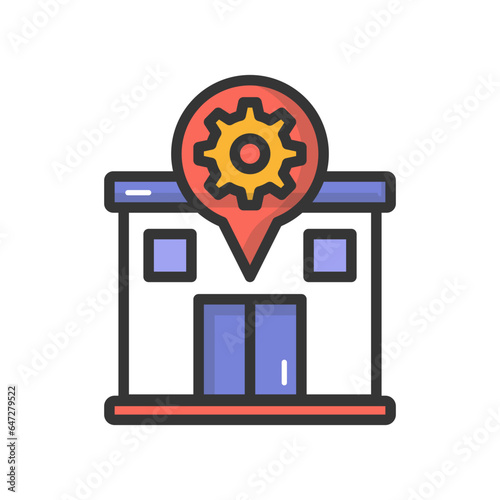 Support building Vector Icon

