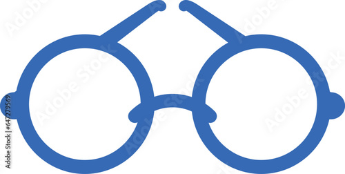 丸眼鏡アイコン_01_青
