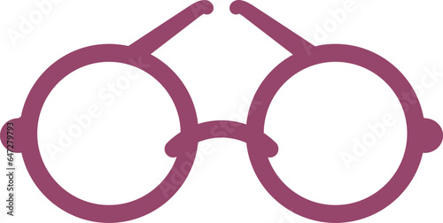 丸眼鏡アイコン_01_赤
