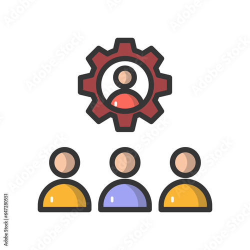Group management Vector Icon

