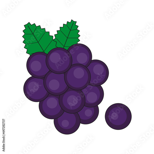 Graphic Bunch of Grapes Food Illustration / Icon