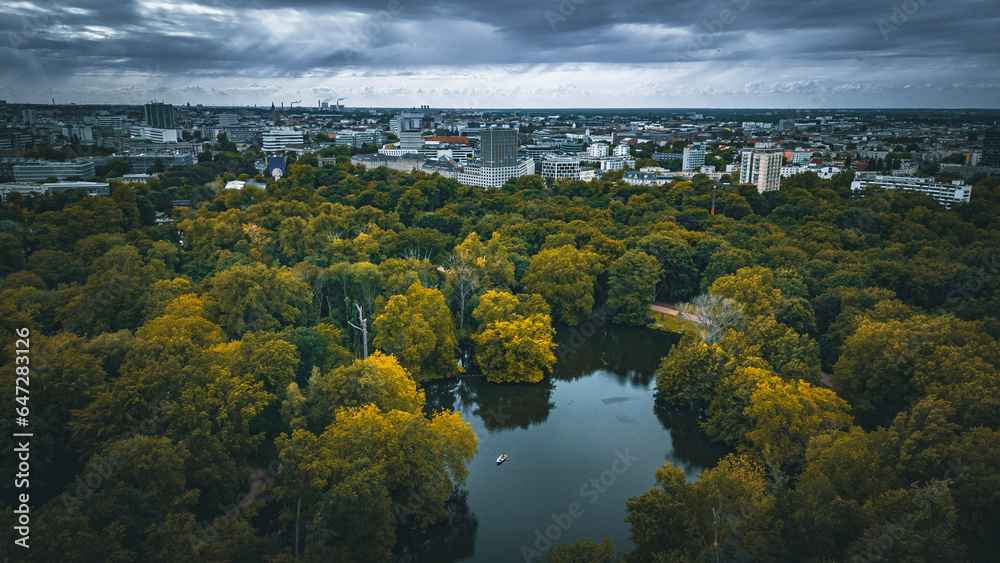 See Tiergarten Park Erholung Bootfahren Natur Picknick Tierwelt Ruhig