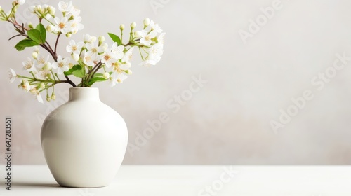 Beautiful flower in vase background, close-up with soft focus © AITTHIPHONG