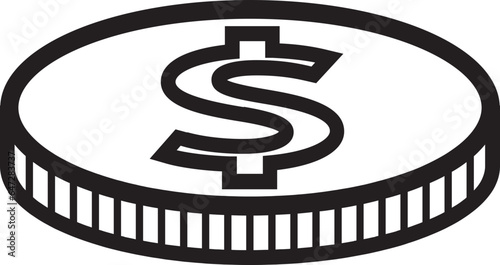 Dollar Coin Outline