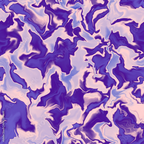Abstract seamless pattern. Marble swirl futuristic acrylic illustration with distortion. Colorful background. Vibrant texture for modern design, print, fabric, textile, wallpaper.
