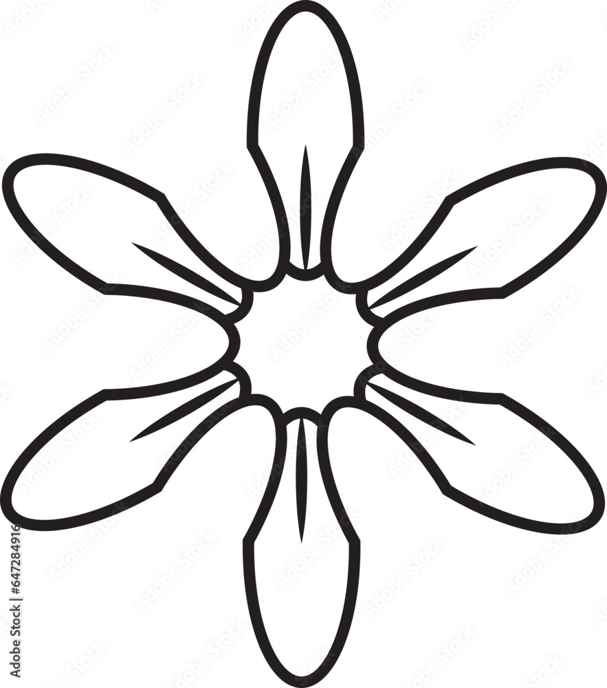 Flower outline