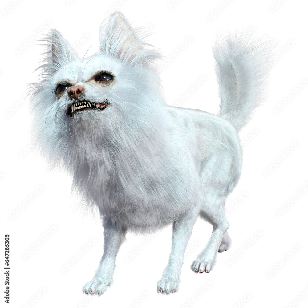 Obraz premium 3D Rendering Chihuahua Dog on White