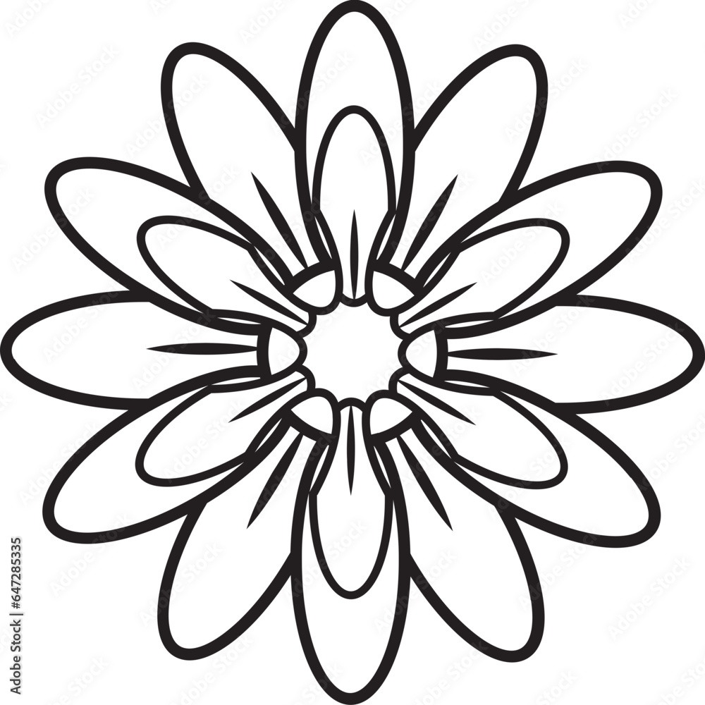 Flower outline