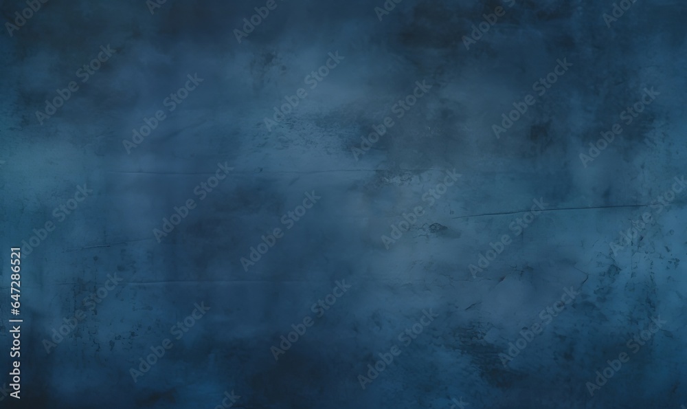 Beautiful  abstract grunge decorative navy blue dark stucco wall background, art rough stylized texture web banner with space for text, Generative AI
