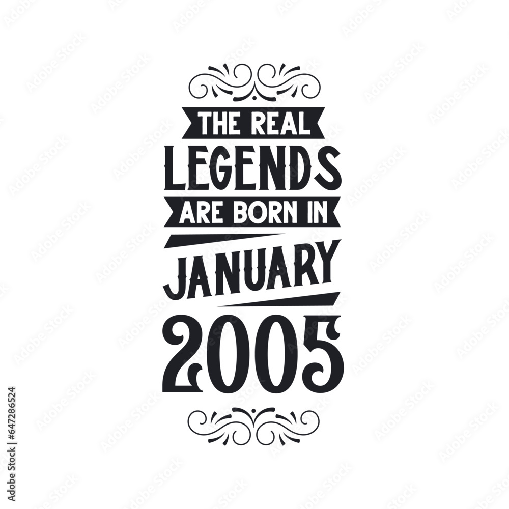 Born in January 2005 Retro Vintage Birthday, real legend are born in January 2005
