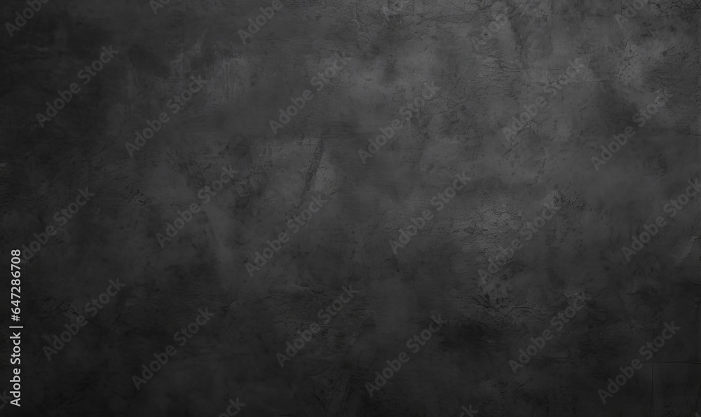 Black wall texture rough background dark concrete floor or old grunge background with black, with space for your text, Generative AI