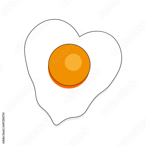 Graphic Fried Egg Food Illustration / Icon