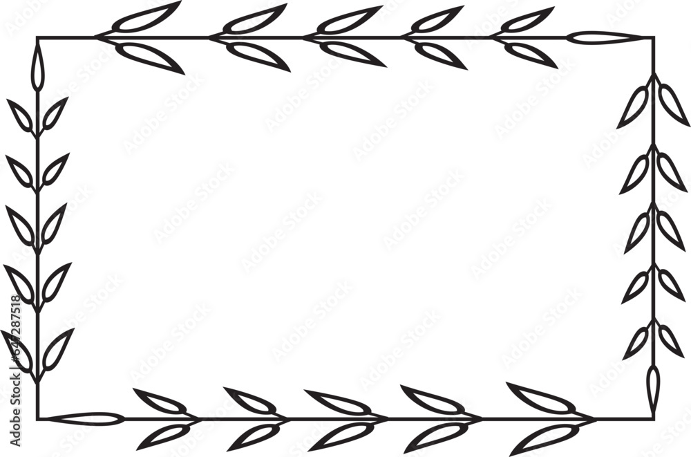 Rectangle Leaf Frame Outline Rectangle Leaf Frame Outline