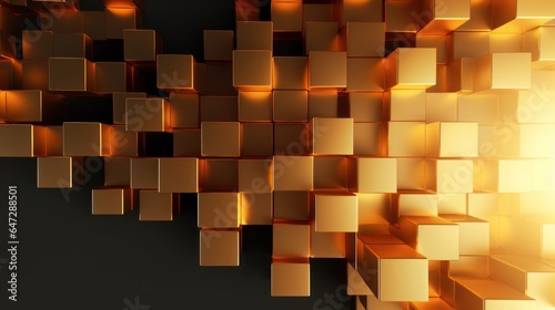 Design template for Gold Colored Cubes