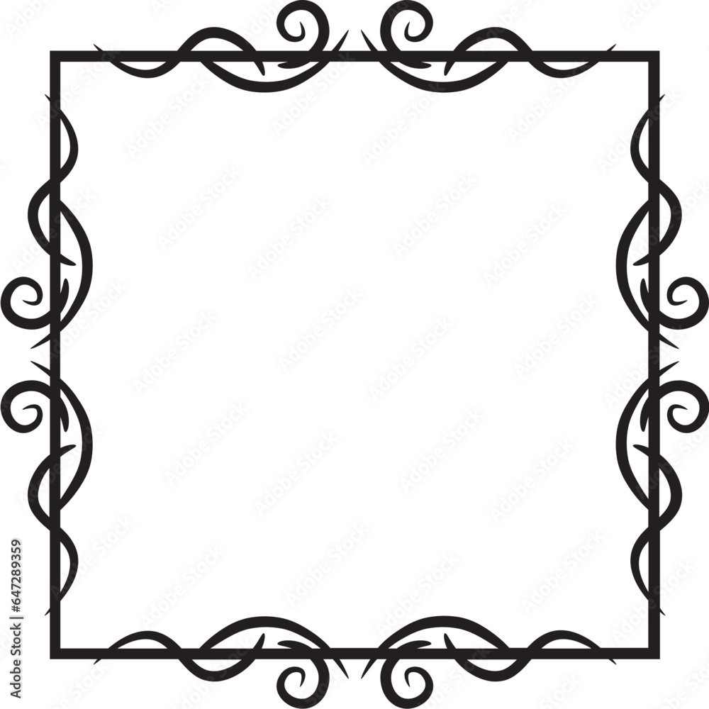 decorative square border frame outline decorative square border frame outline
