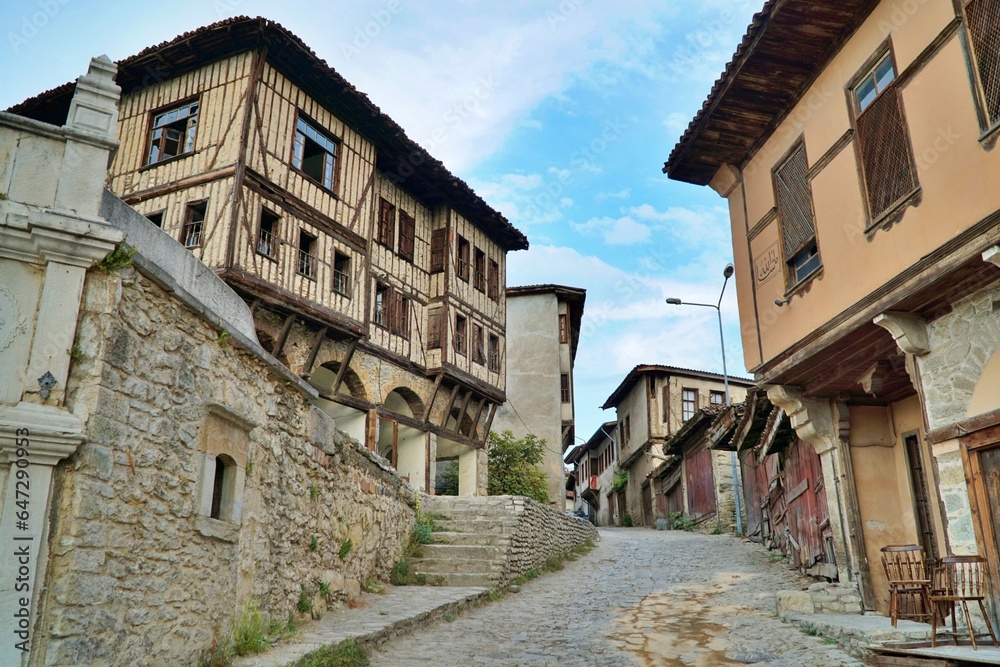 View of houses in old town in Safranbolu, Turkey.