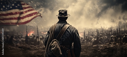 Foto Historic American revolution war battle field