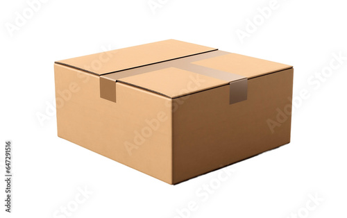 Paperboard Box Isolated on a Transparent Background PNG. Generative AI