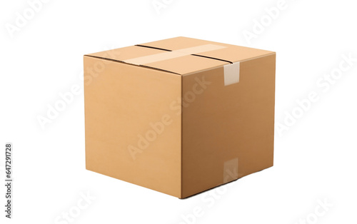 Cardboard Box Isolated on a Transparent Background PNG. Generative AI © Haider