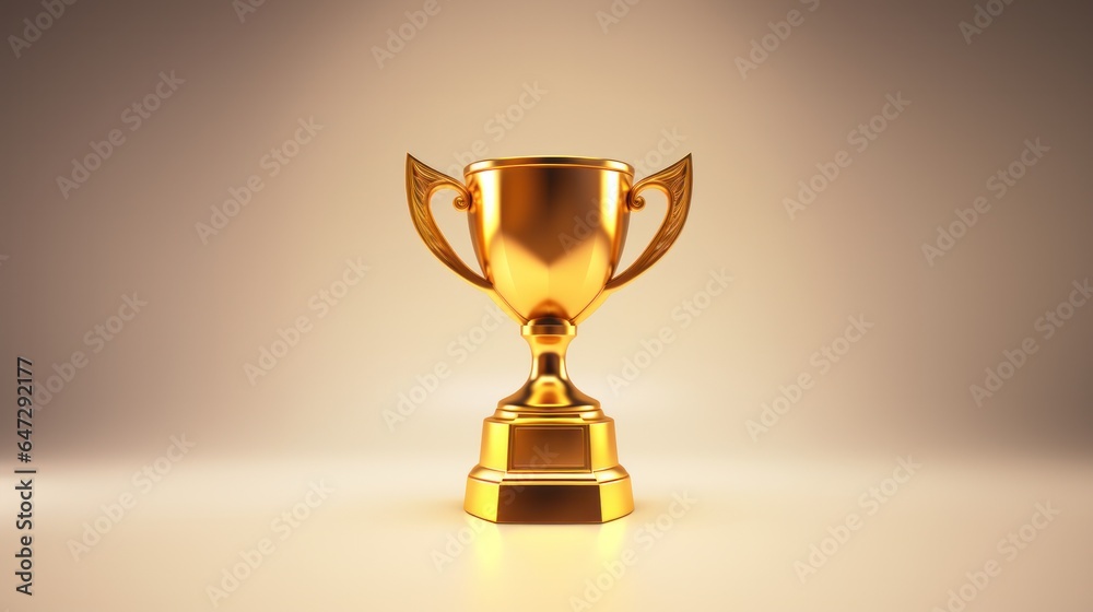 Luxury golden award trophy on gray background. Luxury golden award trophy on gray background.