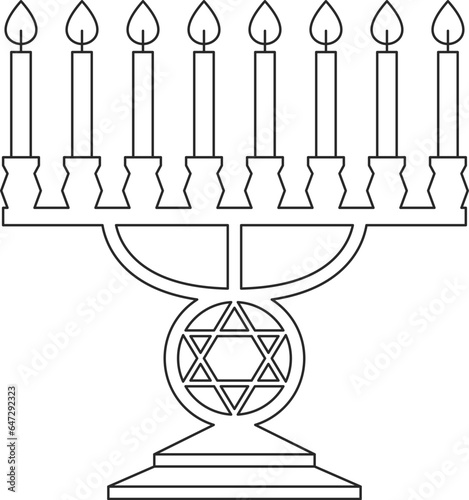Jewish Hanukkah Menorah