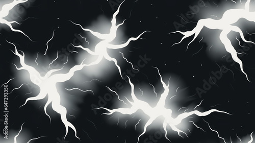 Seamless black and white lightning vector made in Adobe Illustrator