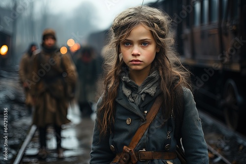 portrait of a young girl during world war © Hitesh