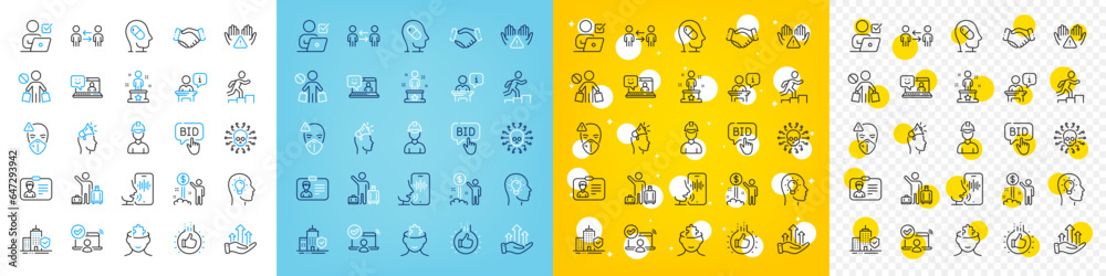 Vector icons set of Leader run, Podium and Success line icons pack for web with Income money, Airport transfer, Handshake outline icon. Medical mask, Smile, Stop shopping pictogram. Vector Vector icons set of Leader run, Podium and Success line icons pack for web with Income money, Airport transfer, Handshake outline icon. Medical mask, Smile, Stop shopping pictogram. Vector