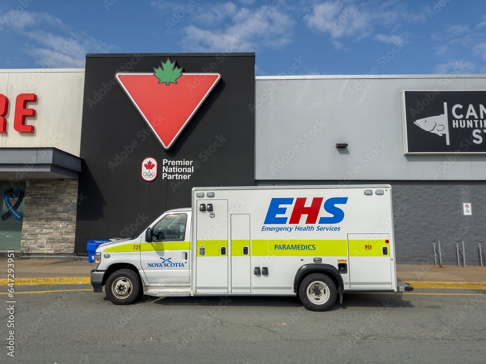 Paramedic Emergency Health Service EHS responders responding to an emergency incident and