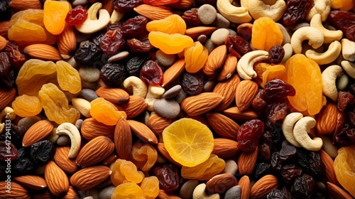 Closeup shot of mixed dry fruit photo