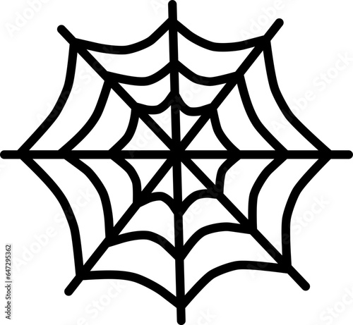 Halloween Spider Web Outline