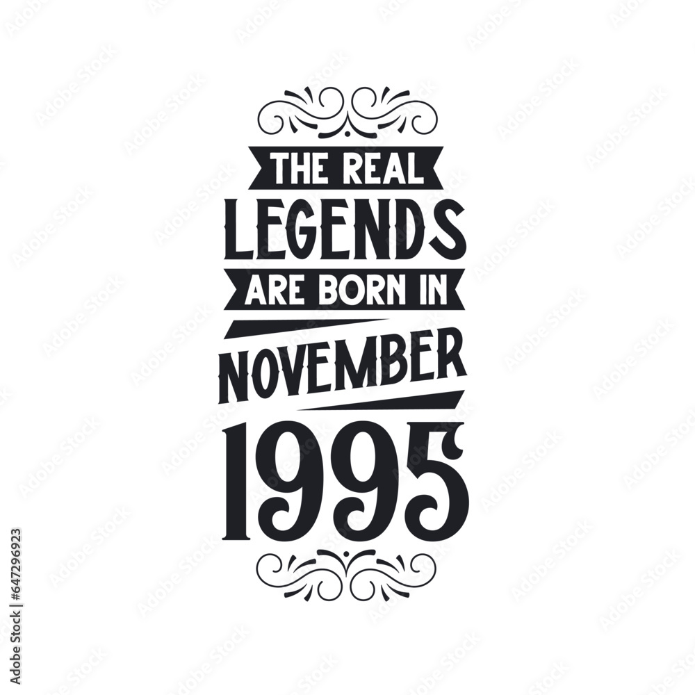 Born in November 1995 Retro Vintage Birthday, real legend are born in November 1995