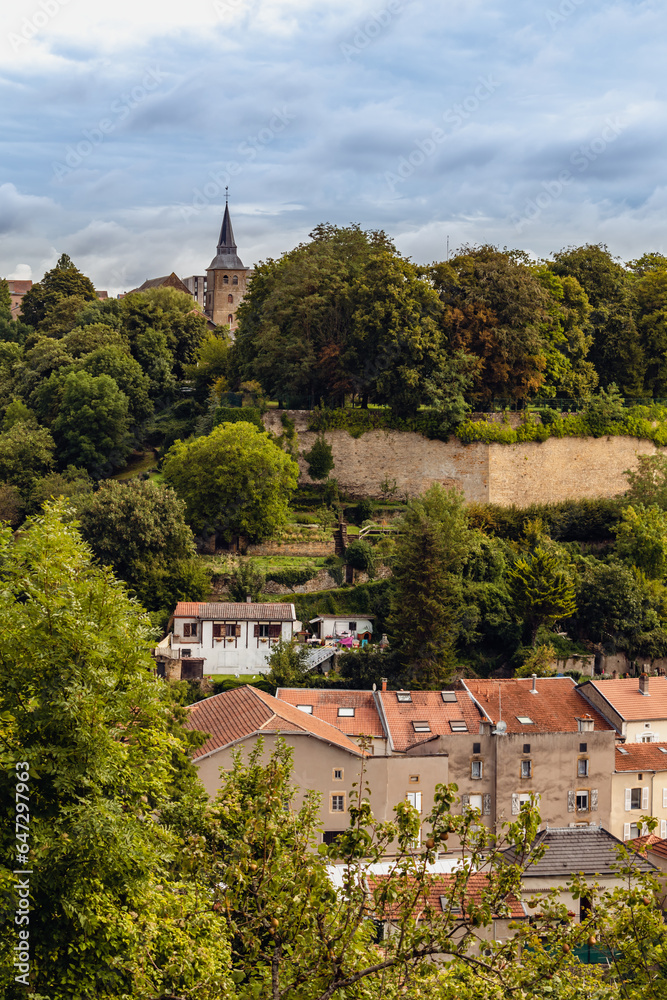 Val de Briey, Meurthe-et-Moselle, panoramic view of the ramparts and the city