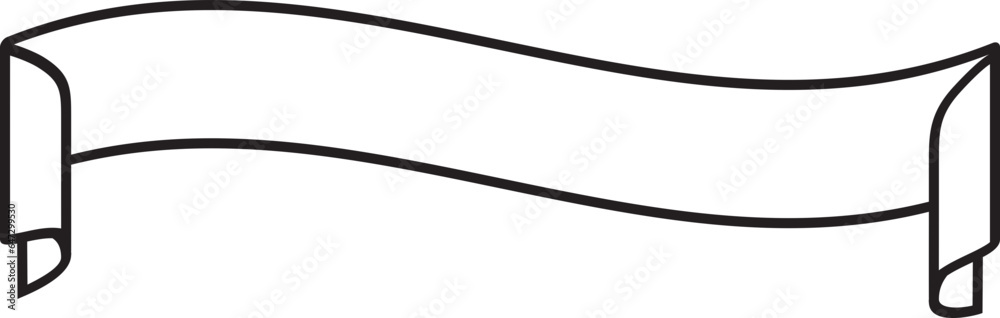 Ribbon Banner Outline Ribbon Banner Outline