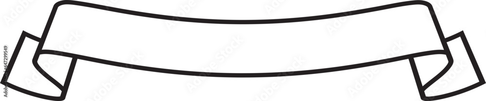 Ribbon Banner Outline Ribbon Banner Outline