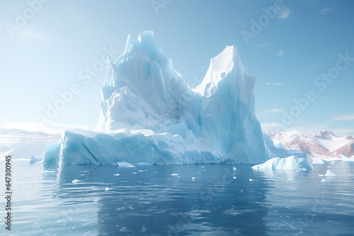 iceberg floats in the water, generative ai