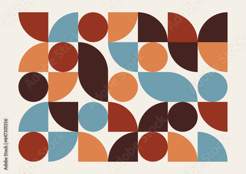 retro mid century modern geometry, geometric vector illustration, abstract A3 poster print design