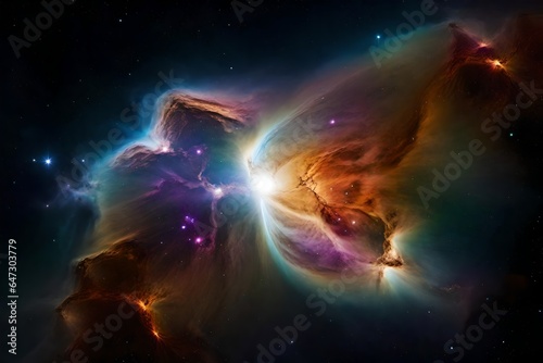 a mesmerizing stellar nursery  where luminous gas clouds are birthing newborn stars in a celestial spectacle of unparalleled realism and flawlessness - AI Generative
