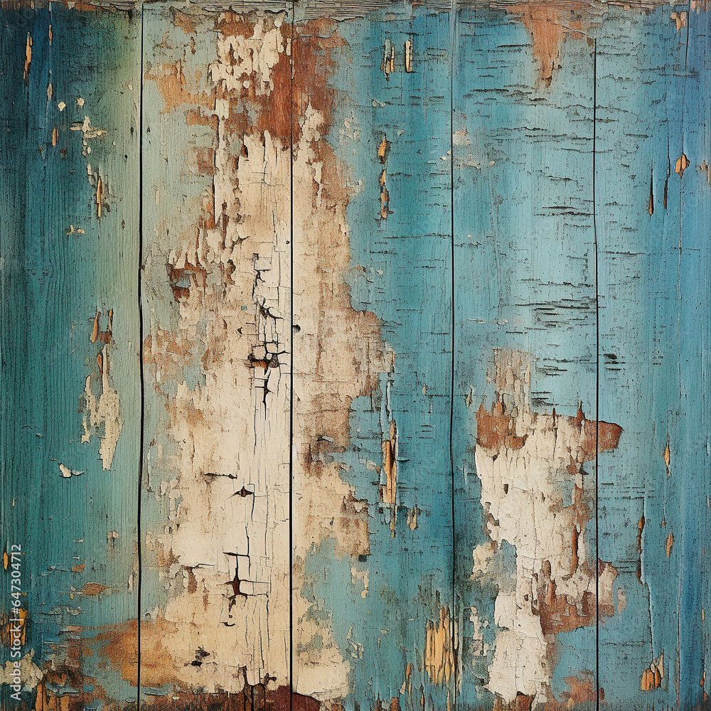 Texture of vintage wood boards with cracked paint