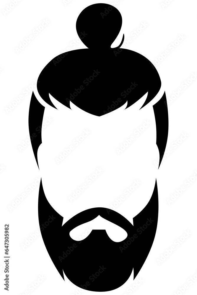 Cool man barber shop haircut icon