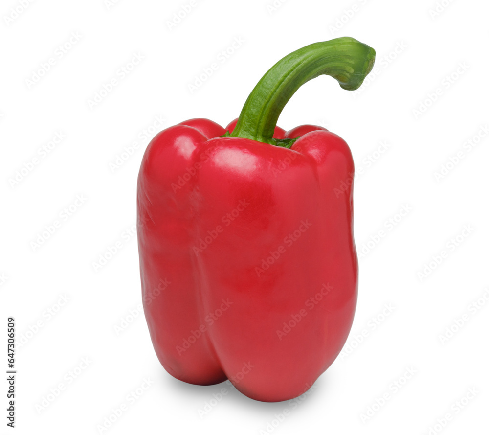 red sweet bell pepper isolated on white background,with clipping path. red sweet bell pepper isolated on white background,with clipping path.