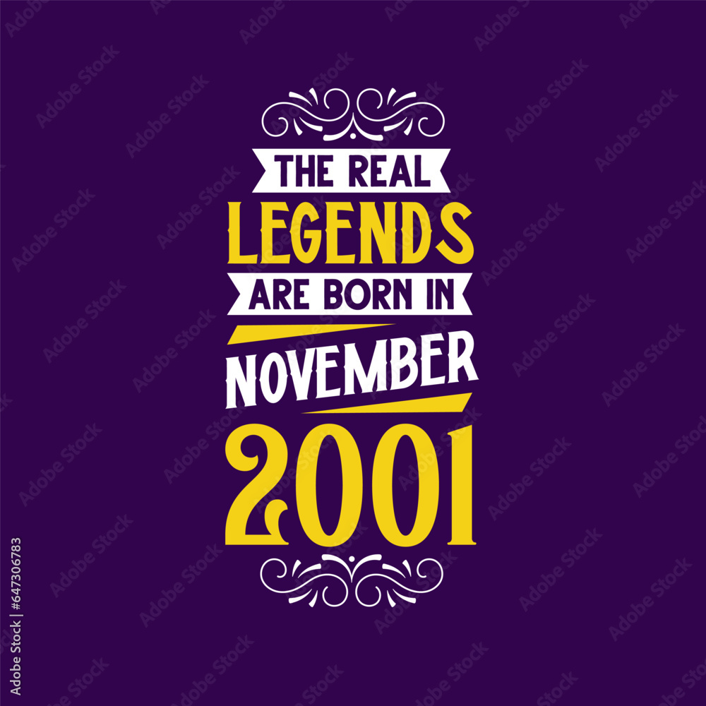 The real legend are born in November 2001. Born in November 2001 Retro Vintage Birthday